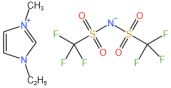 1-乙基-3-甲基咪唑双三氟甲基磺酰亚胺盐结构式